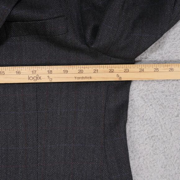 Ralph Lauren Charcoal Herringbone Blazer - Picture 14 of 16